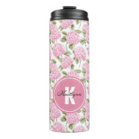 Padrão de Flores de Hidrangea Rosa Elegante com Mo