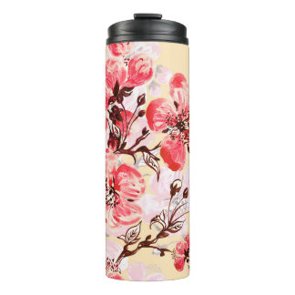 Garrafa Térmica Padrão de Flores de Mola U