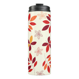 Garrafa Térmica Padrão de Folhas Bonitas e Coloridas