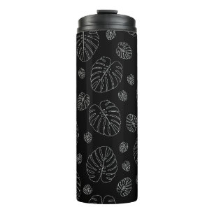Garrafa Térmica Padrão de Folhas Tropicais