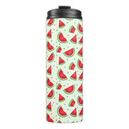 Garrafa Térmica Padrão de Fruta de melancia Melon Verão Verde