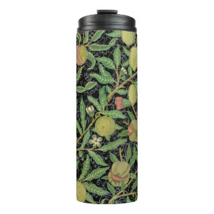 Garrafa Térmica Padrão de Frutas Romã Escura de William Morris