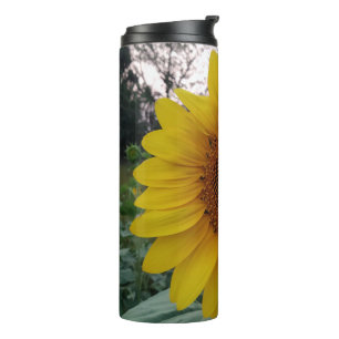 Garrafa Térmica Padrão de Girassol Único Personalizado Viagem