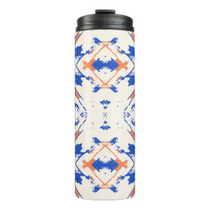 Garrafa Térmica padrão de hipster colorido sem costura com geomet