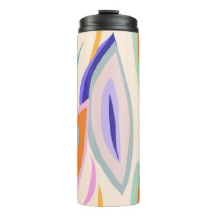 Garrafa Térmica Padrão de ilustração artística de abstrato ver