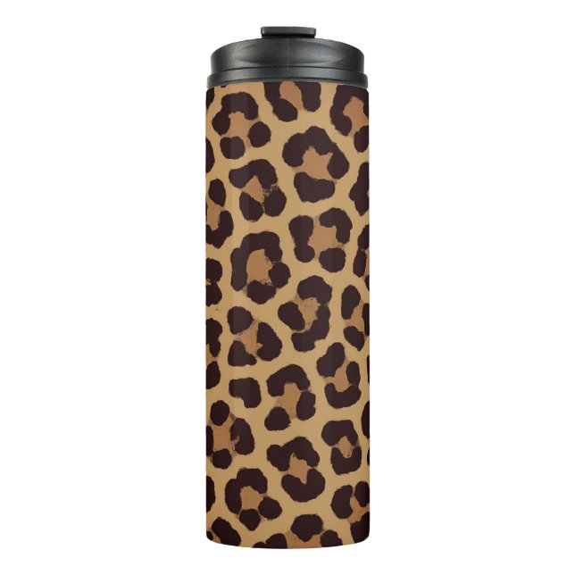 Garrafa Térmica Padrão de Impressão Leopardo (Frente)