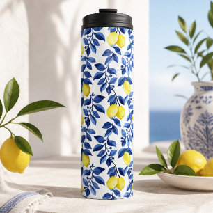 Garrafa Térmica Padrão de limão cítrico mediterrâneo