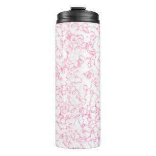 Garrafa Térmica Padrão de mármore rosa