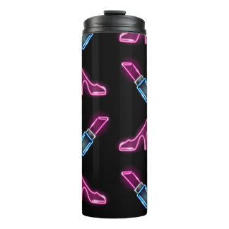 Garrafa Térmica Padrão de moda com ícones neon.