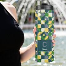 Padrão de Monograma Geométrico Modern Bauhaus Abst