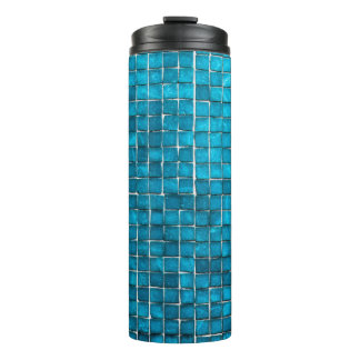 Garrafa Térmica Padrão de mosaico azul