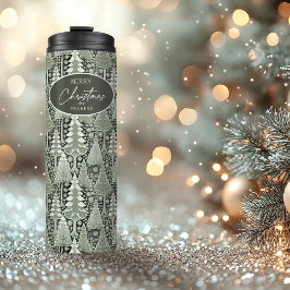 Garrafa Térmica Padrão de Natal da Terra Verde nº 6 ID1009