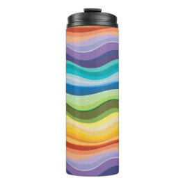 Garrafa Térmica Padrão de Ondulações Multicoloridas 2
