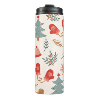 Garrafa Térmica Padrão de pão de Natal retrógrado.
