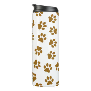 Garrafa Térmica Padrão De Patas, Patas De Cachorro, Patas Douradas