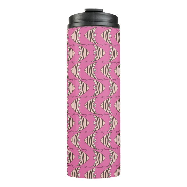 Garrafa Térmica Padrão de peixe rosa fofo (Frente)