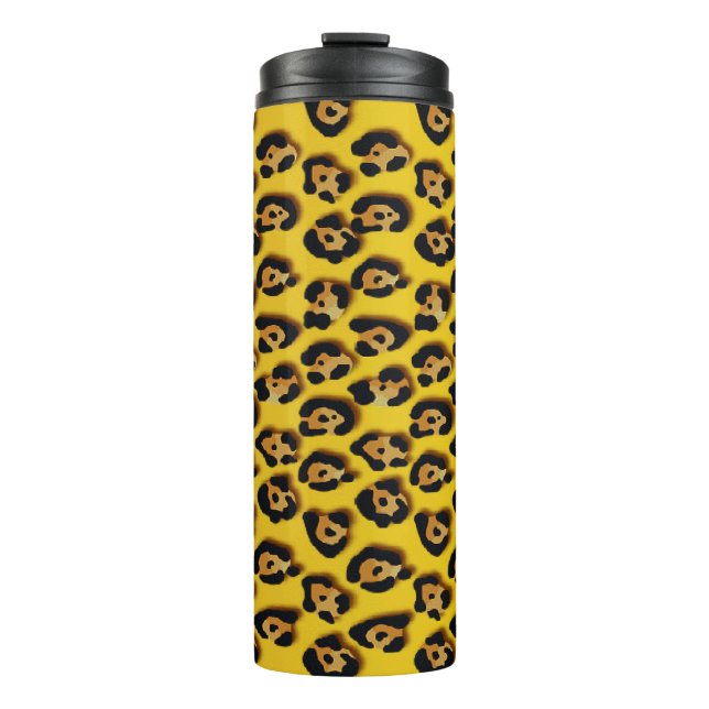 Garrafa Térmica padrão de pele de leopardo (Frente)