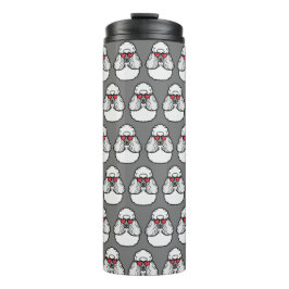 Garrafa Térmica Padrão de Poodle Engraçado