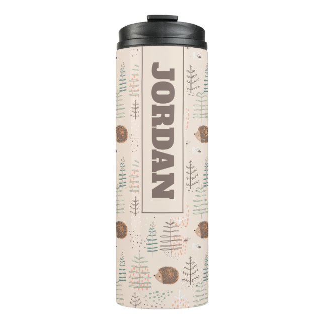 Garrafa Térmica Padrão de Porte da Floresta em Cute (Frente)