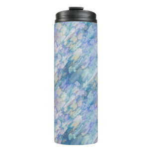 Garrafa Térmica Padrão de queda de chuva roxa azul retrorado