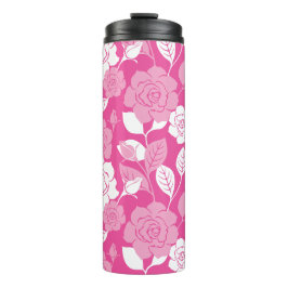 GARRAFA TÉRMICA PADRÃO DE ROSA (ROSA)