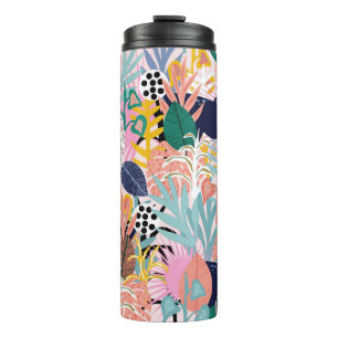 Garrafa Térmica Padrão de selva sem costura com panteras, colorid