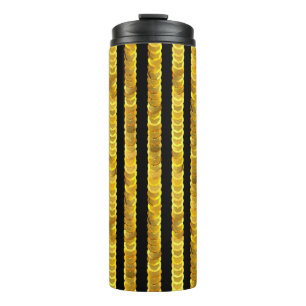 Garrafa Térmica Padrão de sequências, miçangas, rotinas, moda 3D.