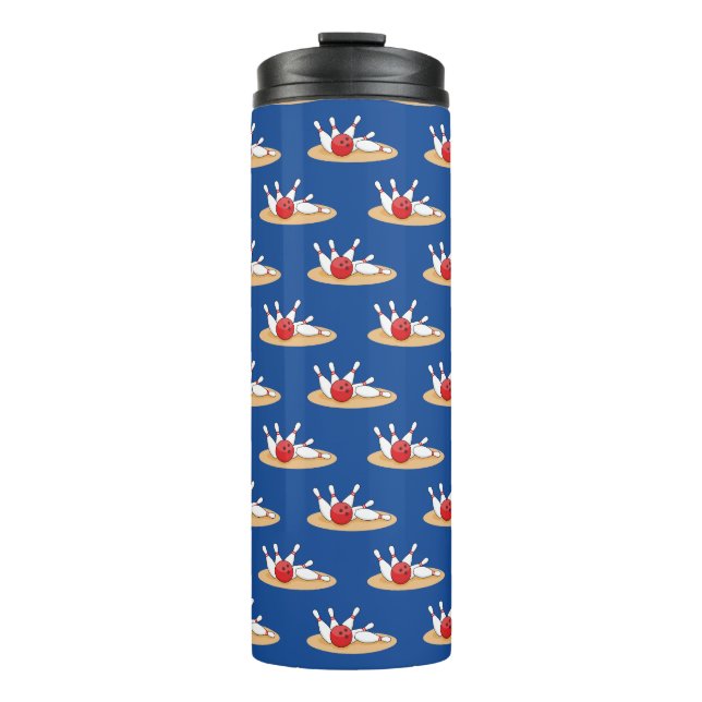 Garrafa Térmica Padrão de Skittles de bola de boliche (Frente)