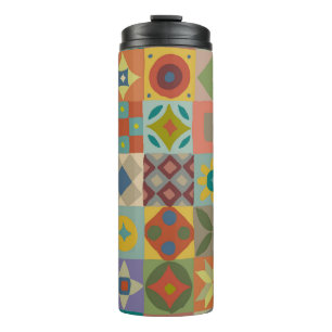 Garrafa Térmica Padrão de Talavera. Uma manta de retalhos indiana.