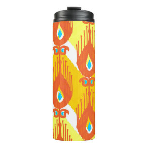 Garrafa Térmica Padrão de tecido Ikat