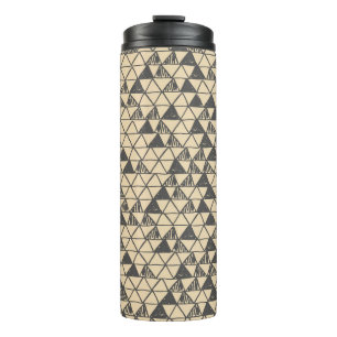 Garrafa Térmica Padrão de triângulo de abstrato Vintage.