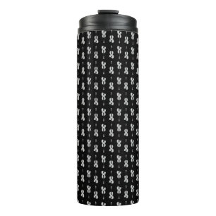 Garrafa Térmica Padrão de Violino - Preto e Branco