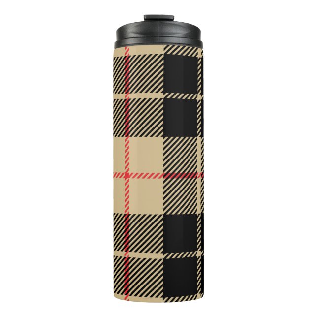 Garrafa Térmica  Padrão de Xadrez Checkered do Tartan escocês     (Frente)