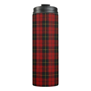 Garrafa Térmica Padrão de Xadrez de Clã Escocês Wallace Tartan
