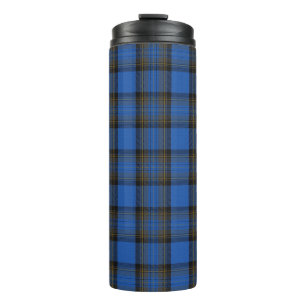 Garrafa Térmica Padrão de Xadrez de Skye Blue Tartan