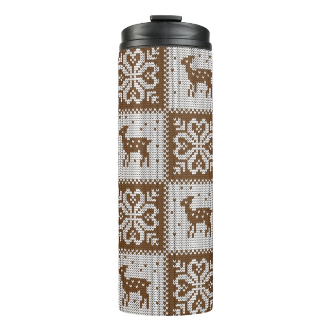 Garrafa Térmica Padrão decorativo sem descontinuidades da vinheta  (Frente)