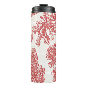 Garrafa Térmica Padrão Delicado de Algas