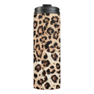 Garrafa Térmica Padrão Design de Leopardo: Elegância Selvagem.