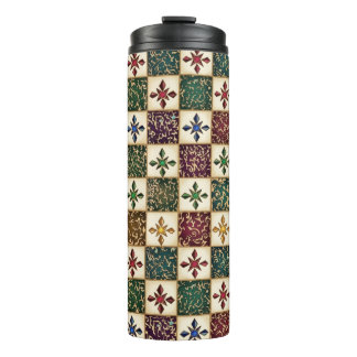 Garrafa Térmica Padrão Digital - Arte Tribal Monocromática