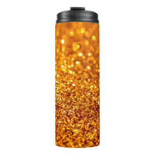 Garrafa Térmica Padrão Dourado de brilho