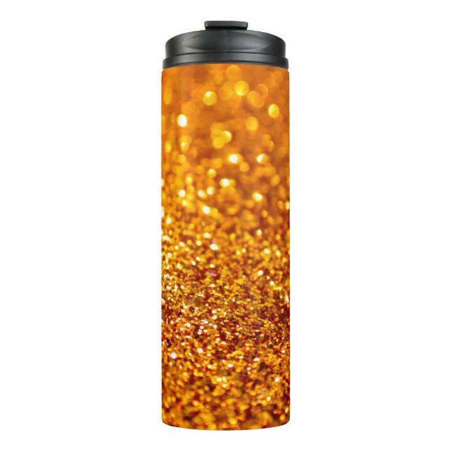 Garrafa Térmica Padrão Dourado de brilho (Frente)
