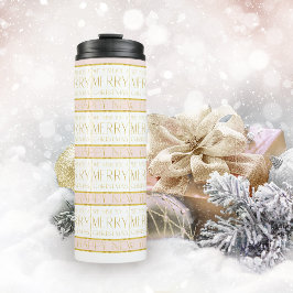 Garrafa Térmica Padrão Dourado de Natal rosa#35 ID1009