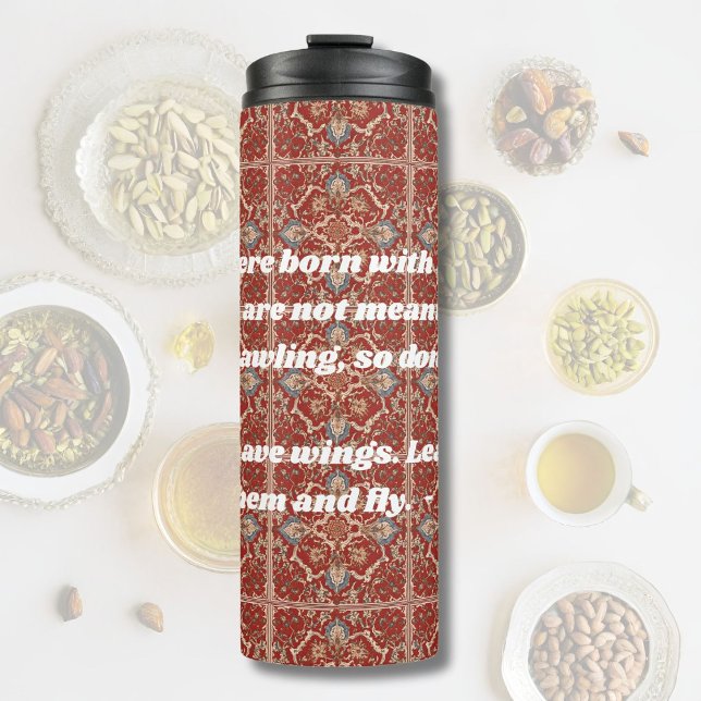 Garrafa Térmica Padrão Elegante de Azulejo Personalizado Ofertas I (Custom Elegant Tile Pattern Iranian Gifts for Her)