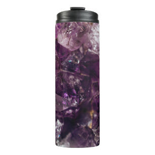 Garrafa Térmica Padrão Energético Purple Ametyst Crystal Quartz