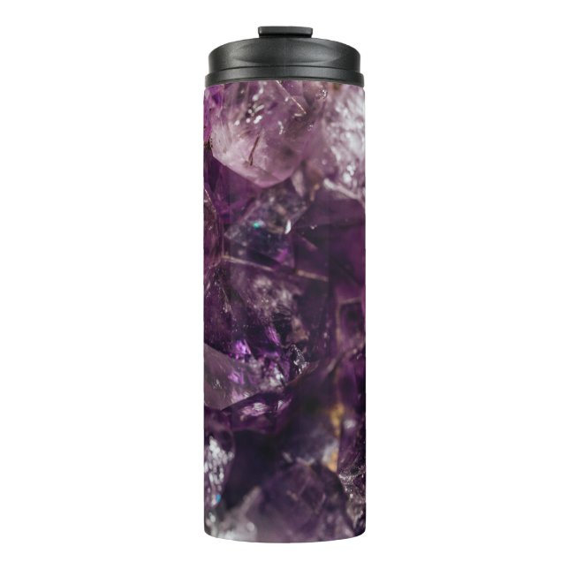 Garrafa Térmica Padrão Energético Purple Ametyst Crystal Quartz (Frente)