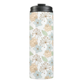 Garrafa Térmica Padrão Floral de Pastel Watercolor