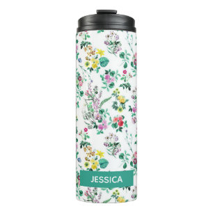 Garrafa Térmica Padrão Floral de Verão Bonito e leve personalizado