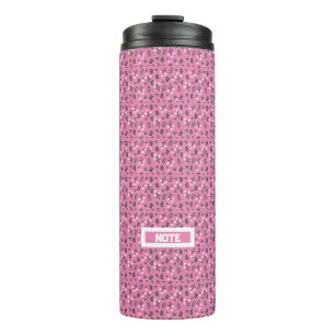 Garrafa Térmica Padrão Floral Elegante Russo