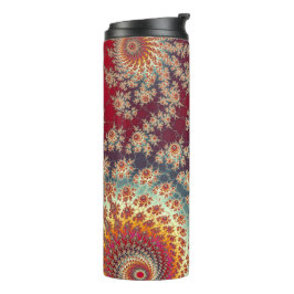 Garrafa Térmica Padrão Floral Espiral