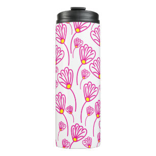 Garrafa Térmica Padrão Floral Flor de Rosa
